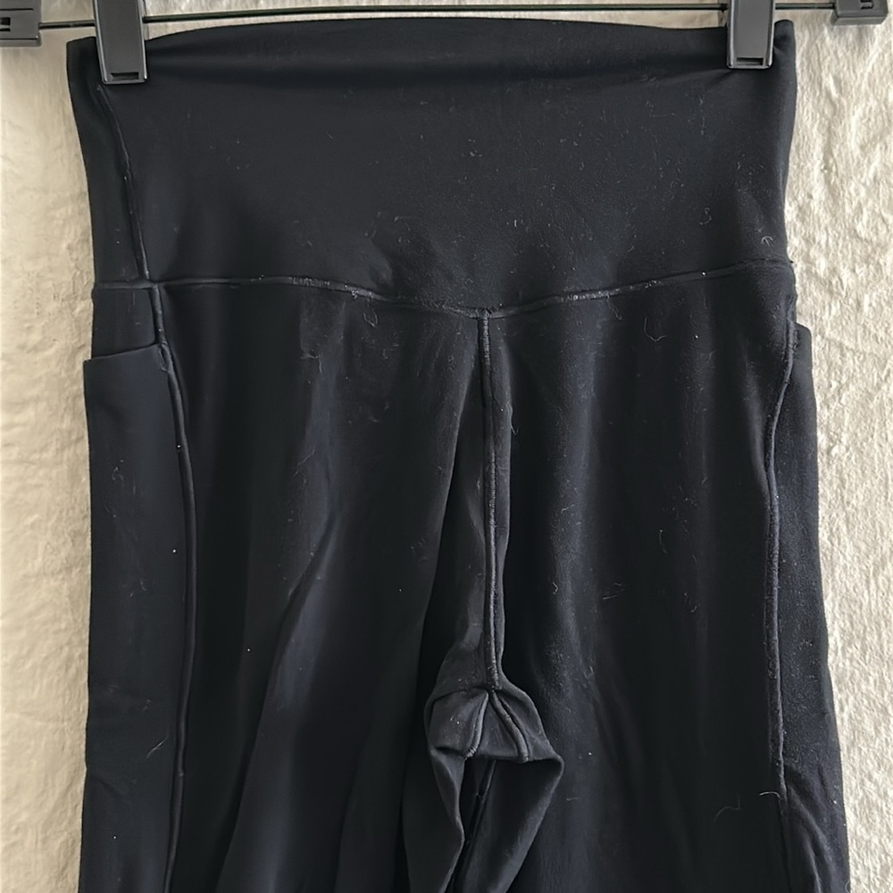 Aerie Offline Real Me Xtra 7/8ths High Rise Crossover Waistband Black Leggings M - Picture 5 of 6